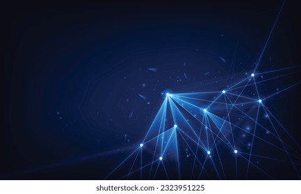 Connected polygons plexus vector background, digital data visualization. vector illustration	
