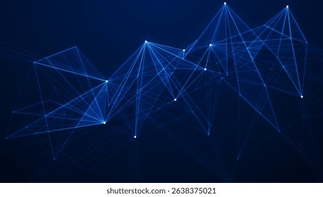 Connected polygons plexus vector background, digital data visualization. vector illustration	

