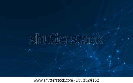 Connected polygons plexus vector background, digital data visualization. vector illustration