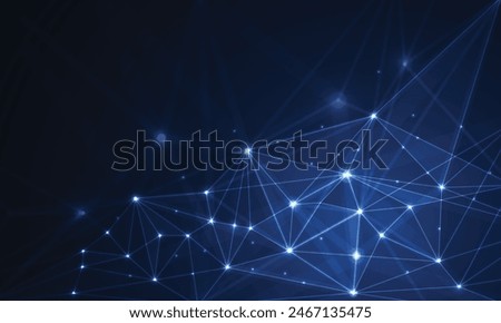 Connected polygons plexus vector background, digital data visualization. vector illustration
