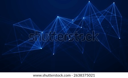 Connected polygons plexus vector background, digital data visualization. vector illustration	
