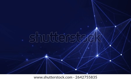 Connected polygons plexus vector background, digital data visualization. vector illustration	
