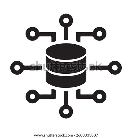 Connected Power of Database Icon