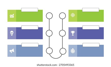 Connected StepbyStep Business Process Infographic with Icons for Presentations and Data Visualization