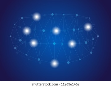 connected technology background graphic design