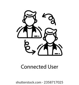 Connected User doodle Icon Design illustration. Marketing Symbol on White background EPS 10 File