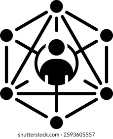 Connected User Icon Element For Design