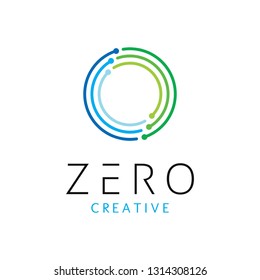Connected wire technology logo template