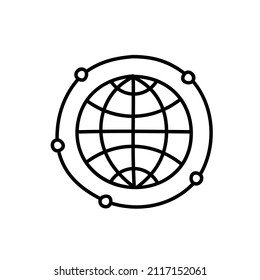 Verbundene Welt-Symbol. Handgezeichnete Vektorgrafik.