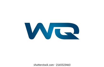 Logo de WQ Letters conectado Diseño logotipo de cadena vinculada Concepto