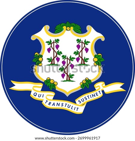 Connecticut Circle Flag, Connecticut Flag Icon