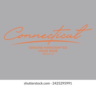 Connecticut Genuino hecho a mano Unión EST.1982 eslogan de impresión para la camiseta - camiseta y sudadera - sudadera con capucha