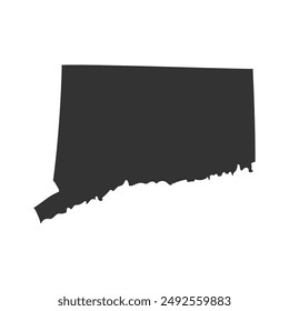 Connecticut Icon Silhouette Illustration. Map Vector Graphic Pictogram Symbol Clip Art. Doodle Sketch Black Sign.