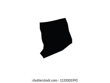 Connecticut map black USA state borders black vector illustration