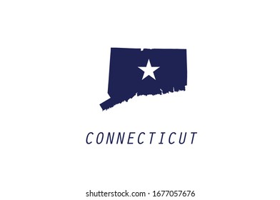 Connecticut map outline USA state shape 