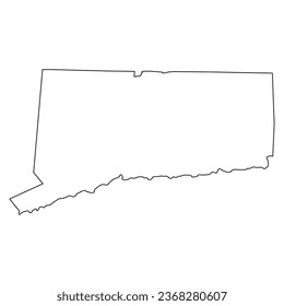 Connecticut map shape, united states of america. Flat concept icon symbol vector illustration .