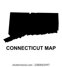 Forma de mapa de Connecticut, estados unidos de américa. Icono de concepto plano, ilustración vectorial.