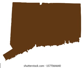 Connecticut Map silhouette Vector illustration Eps 10