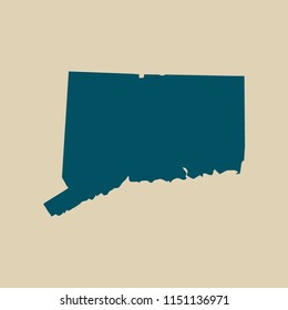 Connecticut map vector