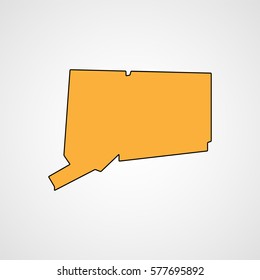 Connecticut map. Vector