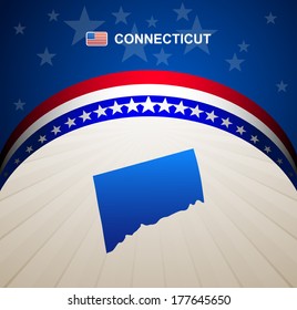 Connecticut map vector background