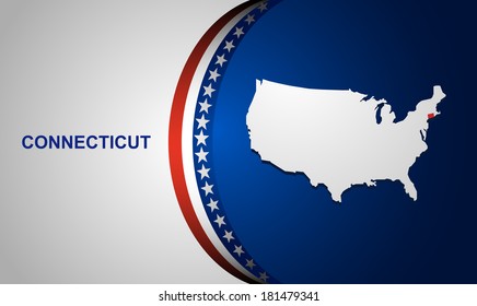 Connecticut map vector background