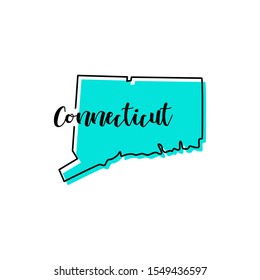 Connecticut Map Vector Design Template