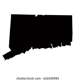 Connecticut map, vector illustration