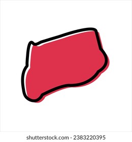 Connecticut map vector illustration. USA state map.