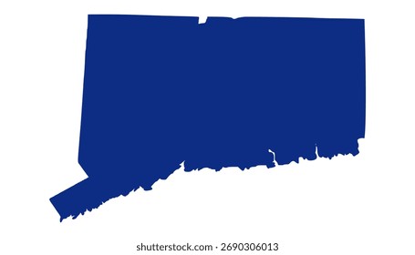 Mapa de la marina de Connecticut. Connecticut EE.UU. mapa Vector. Mapa de Connecticut sobre fondo blanco
