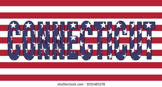 Connecticut on USA flag