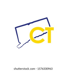 Connecticut Outline Logo Template 002