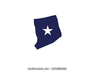 Connecticut outline map state shape USA