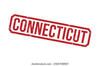 Connecticut red rubber stamp vector design.