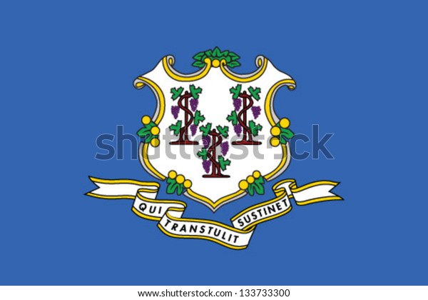 Connecticut State Flag Stock Vector (Royalty Free) 133733300