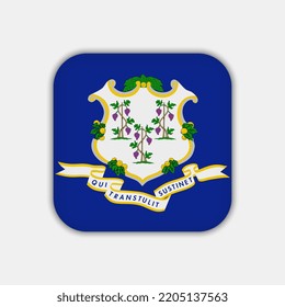 Connecticut state flag. Vector illustration.