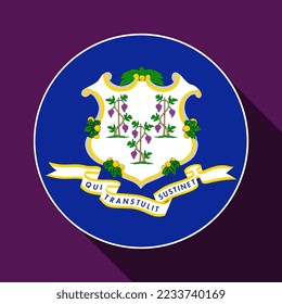 Connecticut state flag. Vector illustration.