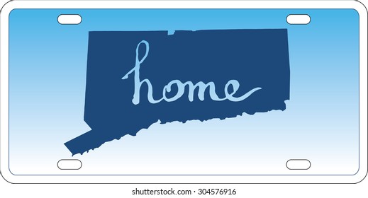 Connecticut state license plate vector