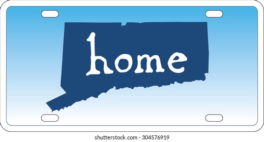 Connecticut state license plate vector