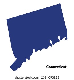 Connecticut state map. USA Map. 