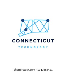 conexión de tecnología de conexión imagen de icono del vector del logotipo poligonal geométrico