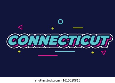 Connecticut Typography Design Perfect for T-Shirt Design,Banner design,modren style vector
