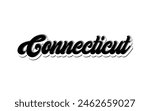 Connecticut typography design for tshirt hoodie baseball cap jacket and other uses vector