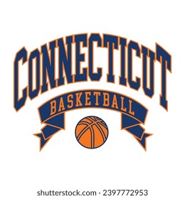 Connecticut typography design vector, usa state shirt design vector. Jersey design vector, T-shirt design for usa 