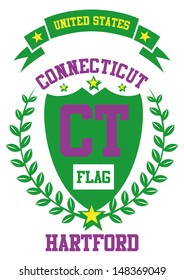 connecticut united state of america vector art