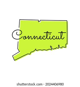 Connecticut - USA map vector stock illustration design template.