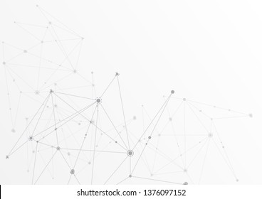 Connecting abstract polygonal background with lines and dots.