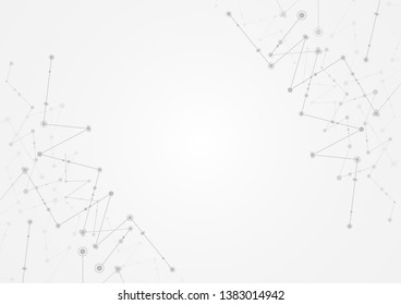 Connecting abstract polygonal background with lines and dots.