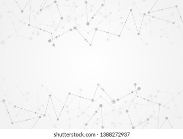 Connecting abstract polygonal background with lines and dots.
