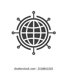 Connecting all people in the world, vector.